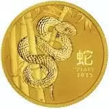 2025 Australian 1/10 oz Gold Lunar Snake BU