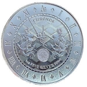 2021 Tokelau 1 oz Silver Chronos $5 coin Gem Bu