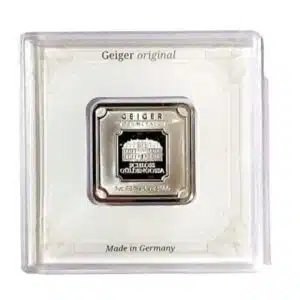 Geiger Edelmetalle 1 oz Silver Square Bar Bu .999 Fine