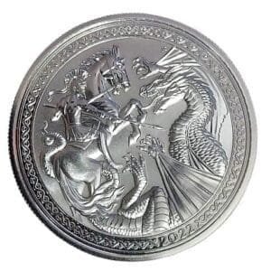 2022 Ascension Island 1 oz Silver St. George & The Dragon