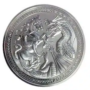 2022 Ascension Island 1 oz Silver St. George & The Dragon