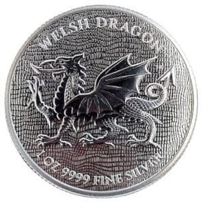2022 Niue 1 oz Silver Welsh Dragon Coin-European Mint
