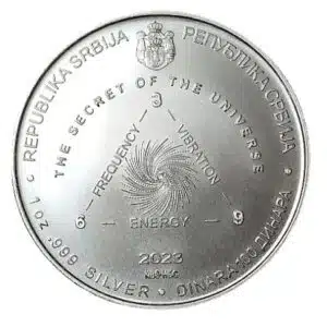2023 Serbia 1 oz Silver Tesla 100 Dinar Coin - Secret of the Universe 2022