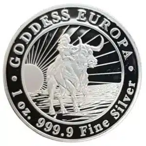 2022 Tokelau 1 oz Silver Goddess Europa Coin