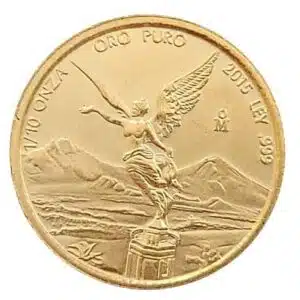 2015 Mexican Gold Libertad 1/10 oz Gold Coin Bu