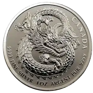 2019 Canada 1 oz Silver Lucky Dragon Coin High-Relief