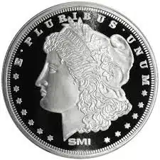 Sunshine Mint 1 oz Silver Morgan Dollar SMI mintmark
