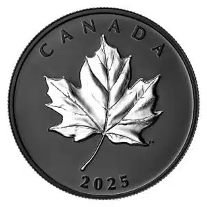 2025 Canada Maple Leaf Black Rhodium 1oz Silver Proof